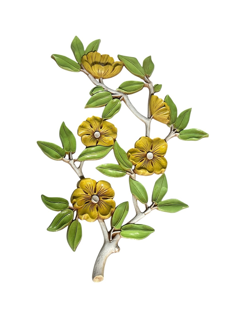 Vintage Yellow Flower Retro Wall Decor